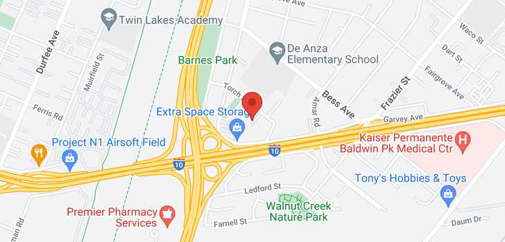 map of 12766 W Torch Baldwin Park, CA 91706